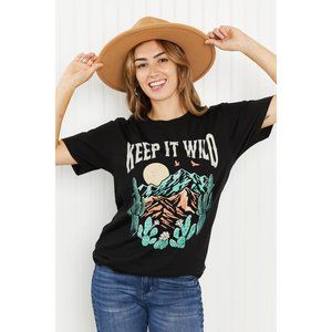 Lotus Fashion Keep It Wild Graphic Tee